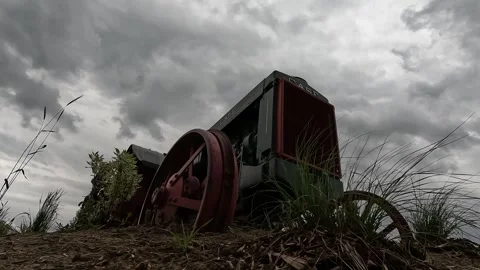 Antique Tractor Video stock 249858598