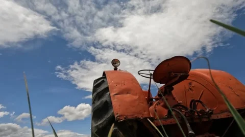 Antique Tractor Video stock 249920704
