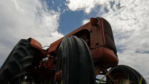 Antique Tractor Stock Footage 250300945
