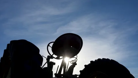 Antique Tractor Sunset 스톡 동영상 286374446