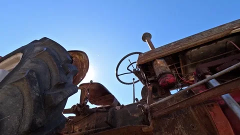 Antique Tractor Time Lapse 스톡 동영상 251604091