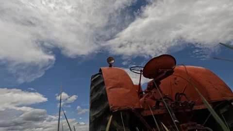 Antique Tractor Timelapse Video stock 249950487