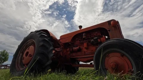 Antique Tractor Timelapse Video stock 249950518