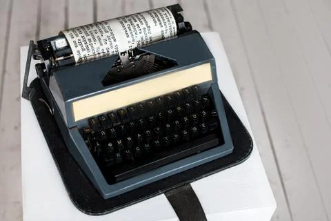 Antique typewriter aged paper Creativity inspiration writing concept Stock Photos