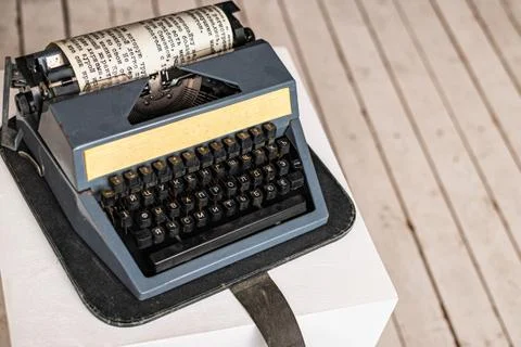 Antique typewriter aged paper Creativity inspiration writing concept Stock Photos