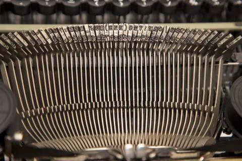 Antique typewriter close up Stockfoto's