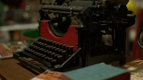 Antique Typewriter Stock Footage 51868011