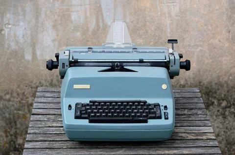 Antique typewriter with inserted paper sheet Stock Photos
