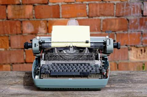 Antique typewriter with inserted paper sheet Stock Photos
