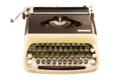 Antique typewriter isolated Фото