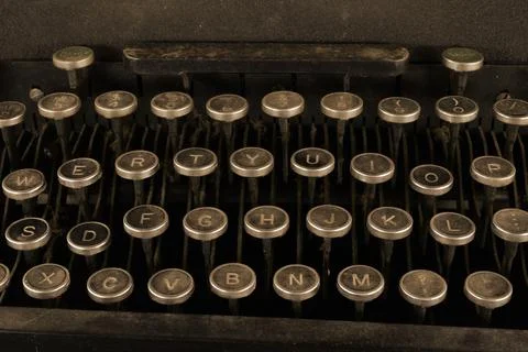Antique Typewriter Keyboard Foto stock