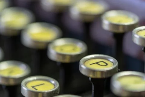 Antique Typewriter Keys Stock Photos