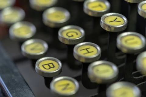 Antique Typewriter Keys Stock Photos