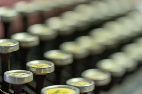 Antique Typewriter Keys Stock Photos