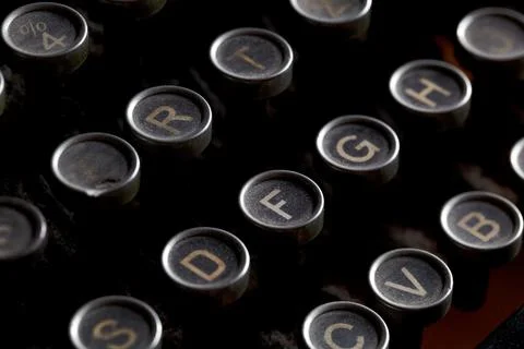 Antique typewriter keys Stock Photos