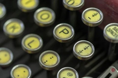 Antique Typewriter Numerical Keys Stock Photos