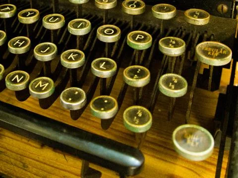 Antique Typewriter, set at angle Foto stock