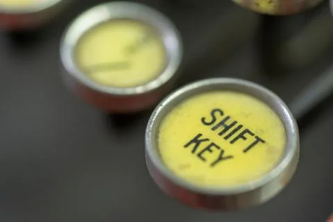 Antique Typewriter Shift Key Stock Photos