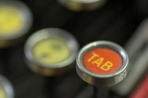 Antique Typewriter Tab Key Stock Photos