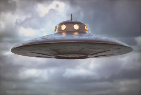 Antique Unidentified Flying Object Stock Illustration
