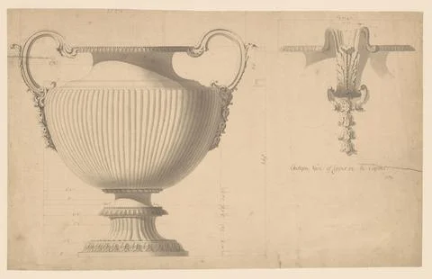 Antique Vase of Copper in the Capitol ca. 175055 Sir William Chambers Briti.. Stock Illustration