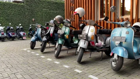 Antique Vespa Stock Footage 229992792
