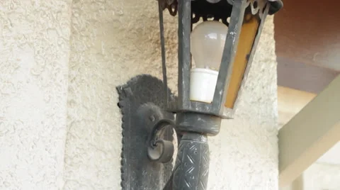 Antique Wall Lamp Stock Footage 40812012