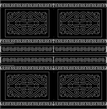 Antique Wall Panel Vector. Stock Illustration