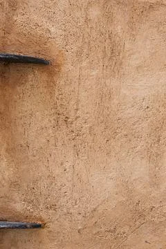 Antique wall texture with slightly orange and aged stripes and lined irons. Stock Photos