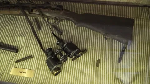 Antique Weapons on Display 4K Stock Footage 131862893