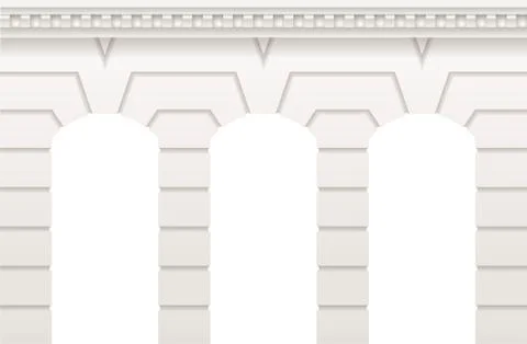 Antique white arcade Stock Illustration