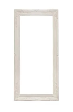 Antique white frame Stock Photos