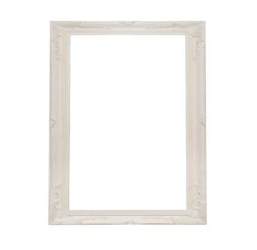 Antique white frame Stock Photos