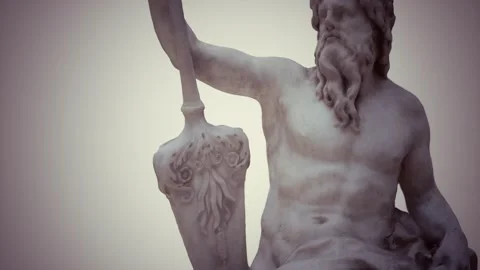 Antique white marble statue Stock Footage 138096878