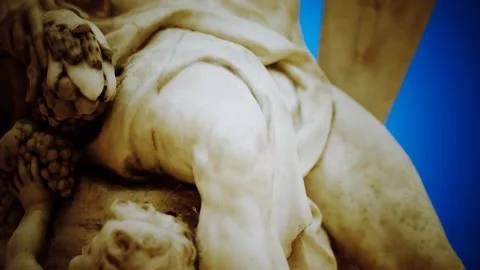 Antique white marble statue Stock Footage 139676222