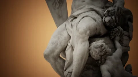 Antique white marble statue Stock Footage 142549634