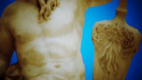 Antique white marble statue Stock Footage 142549770