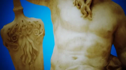 Antique white marble statue Stock Footage 142719644