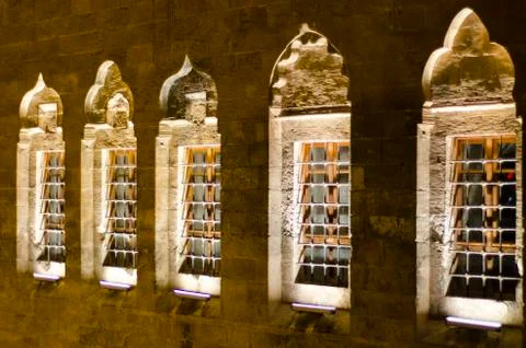 Antique Windows Lighted Stock Photos