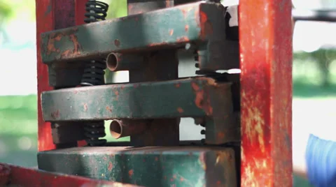 Antique Workout Machine Dolly Stock Footage 32999341