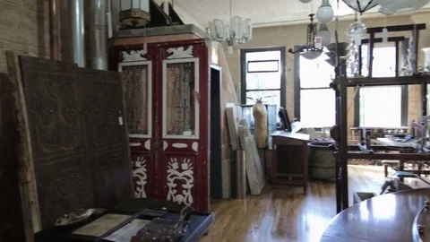 Antique Workshop Parts Stock Footage 79019026