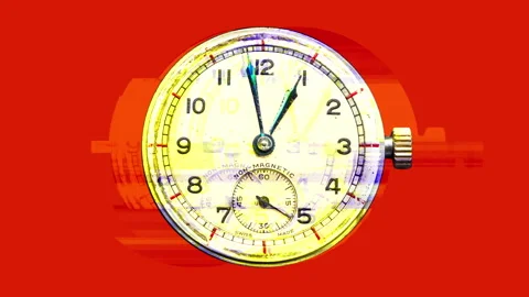 Antique wrist watch macro with code Video stock 289275589