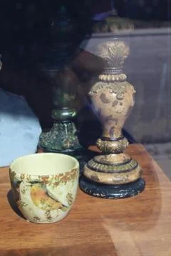 Antiques in the store window Stock Photos