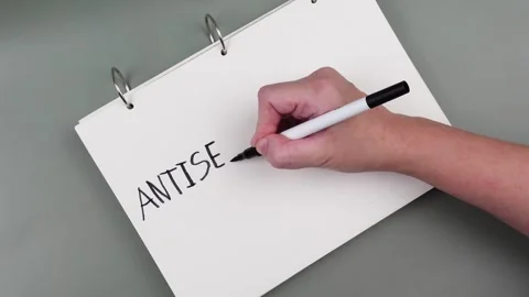 Antisemitism minimalistic concept. Hand is writing Word Antisemitism Stock Footage 260232272