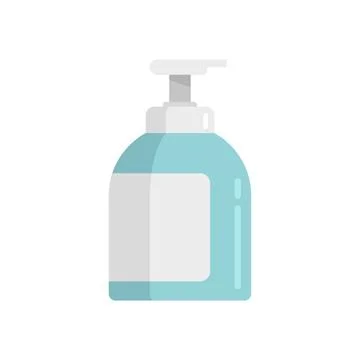 Antiseptic hand clean icon flat isolated Stock Illustration