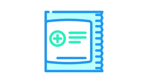 Antiseptic wipe first aid color icon animation Vídeos de archivo 327272302