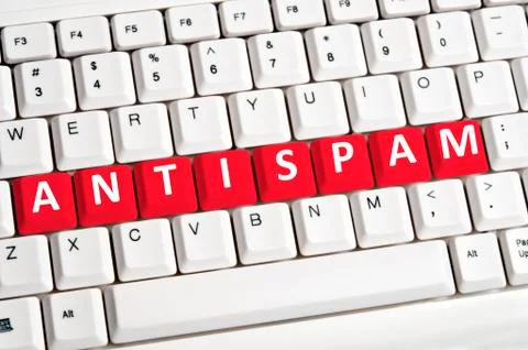 Antispam word on keyboard Photos