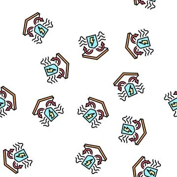 Antistatic fabrics properties vector seamless pattern Illustrazione stock