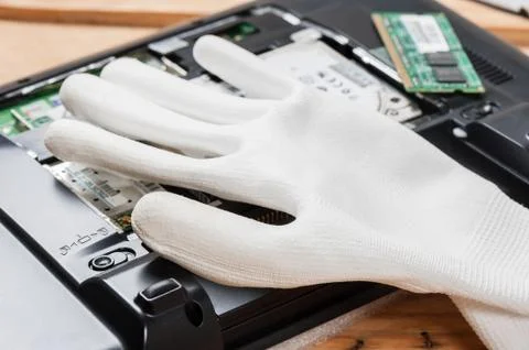 Antistatic gloves Stock Photos