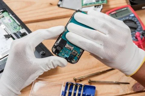 Antistatic gloves Stock Photos